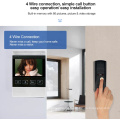 Bcom smart security system 4 wired visual doorbell system 4.3 inch video door bell camera